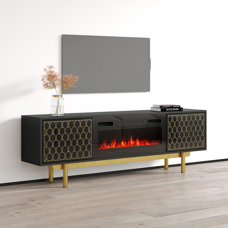 Karp BL-EF Fireplace TV Stand - Meble Furniture