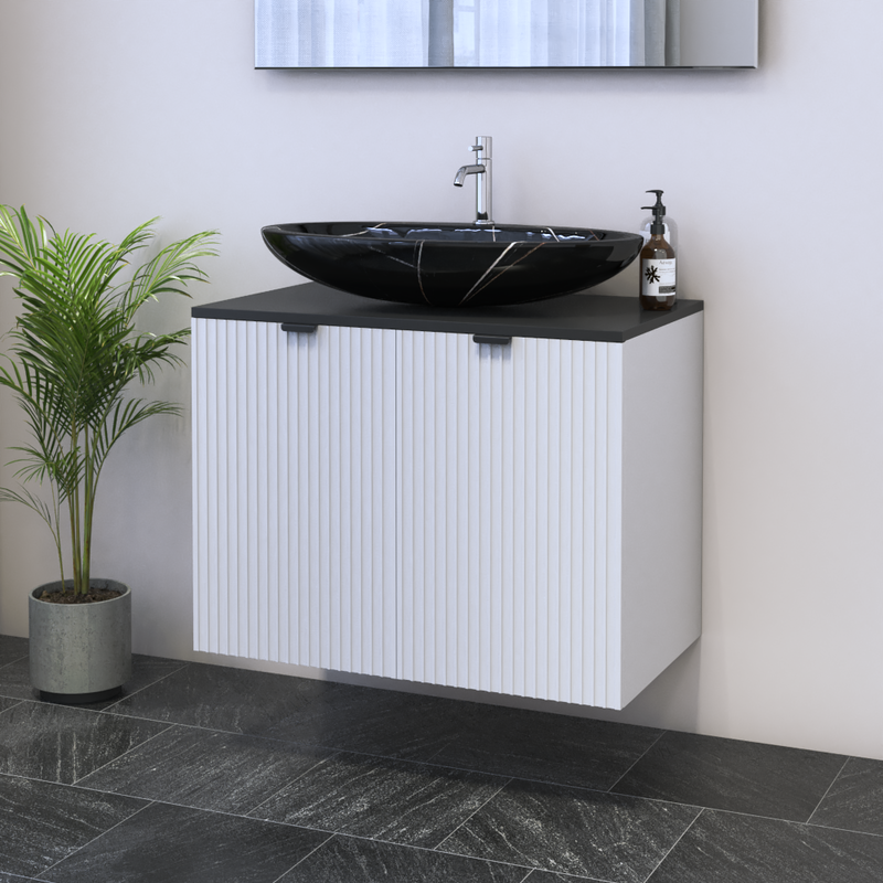 Nicole 2D 80 Floating Bathroom Vanity - Meble Furniture