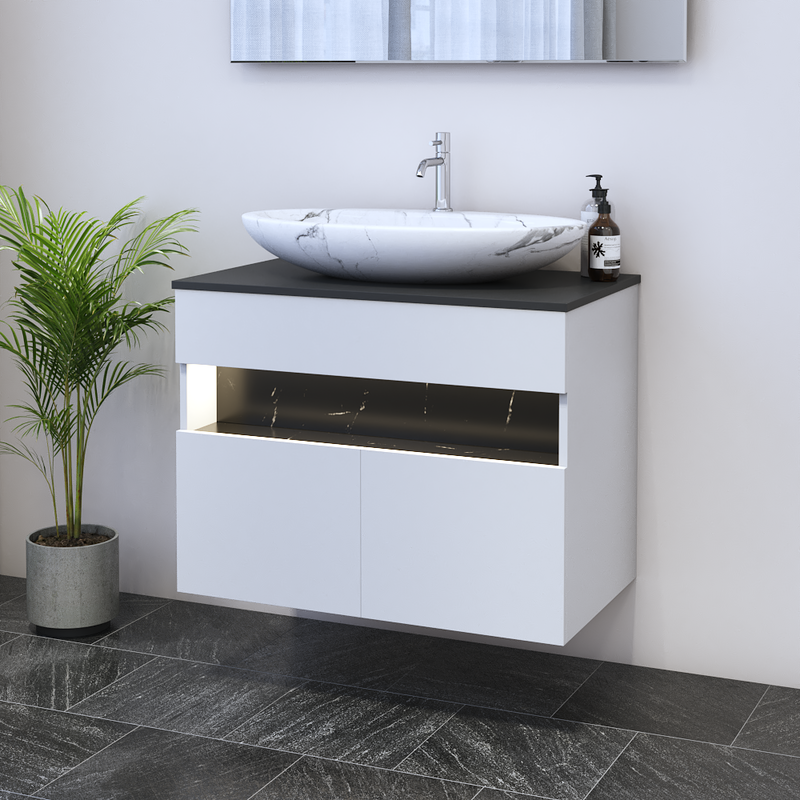 Laguna 2D 80 Floating Bathroom Vanity - Meble Furniture