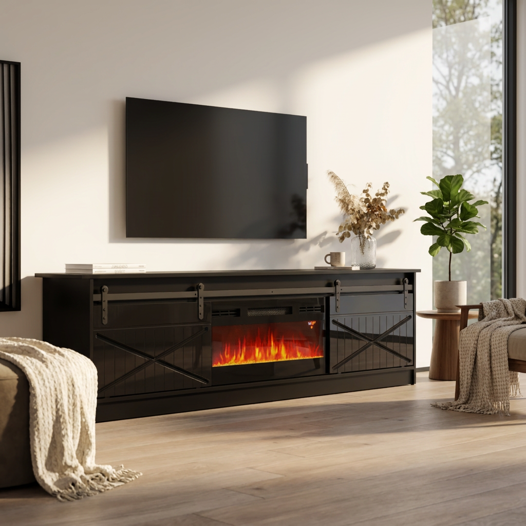 Granero BL-EF Fireplace TV Stand