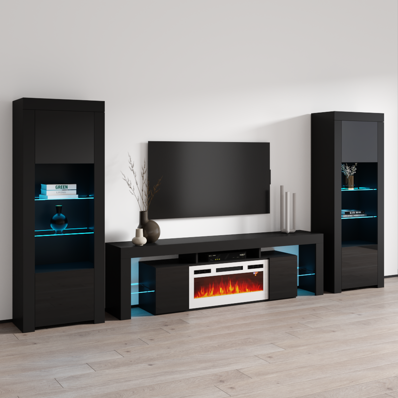 Soleo WH-EF BK-BK Entertainment Center - Meble Furniture