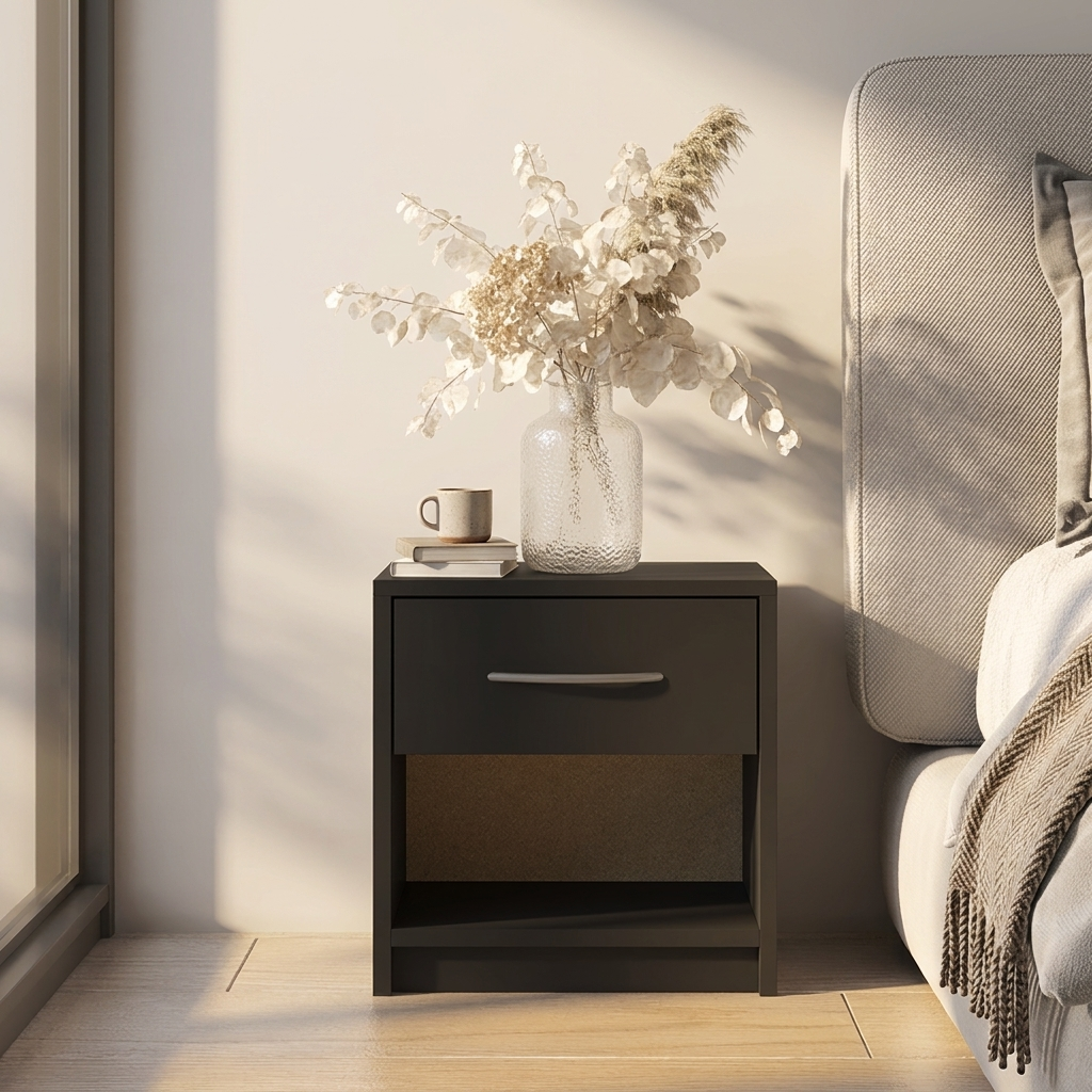 Polo 1D Nightstand, Black, photo 4 of 6