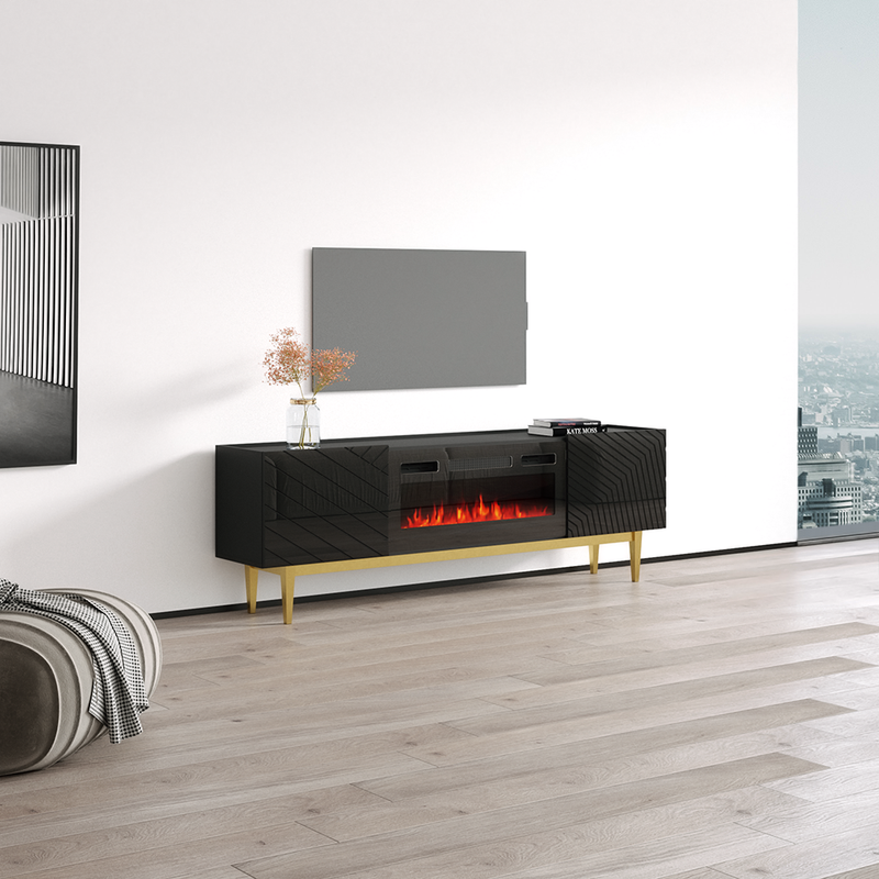 Portillo BL-EF Fireplace TV Stand - Meble Furniture