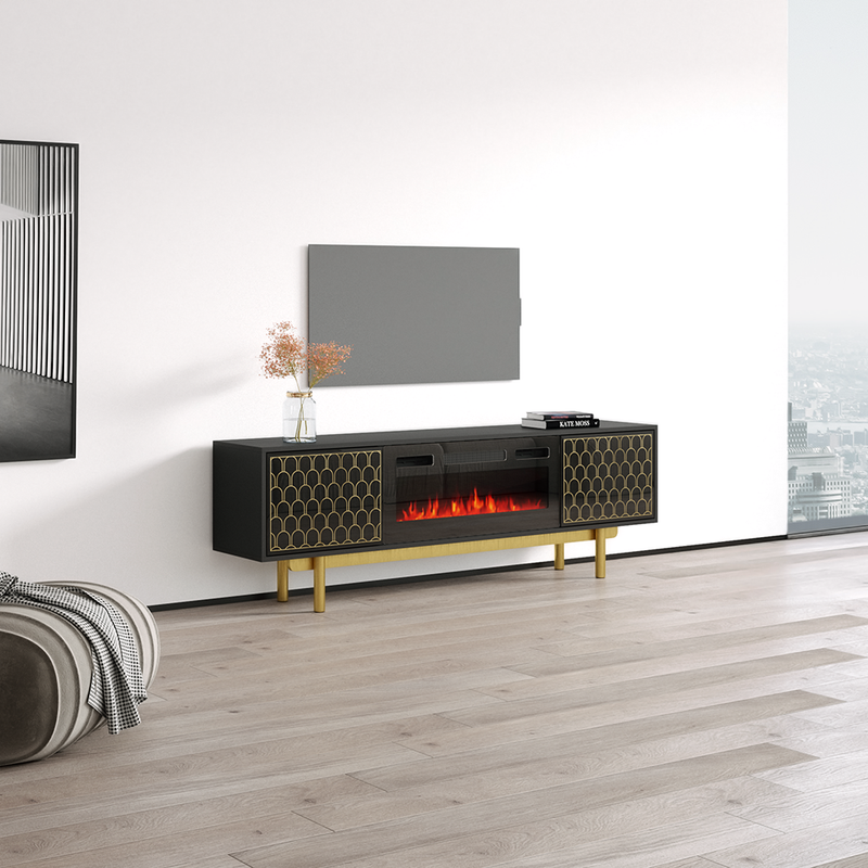 Karp BL-EF Fireplace TV Stand - Meble Furniture