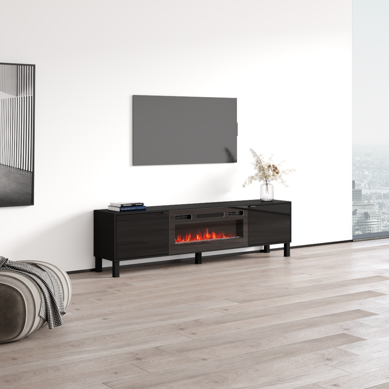 Rustico BL-01 Fireplace TV Stand - Meble Furniture