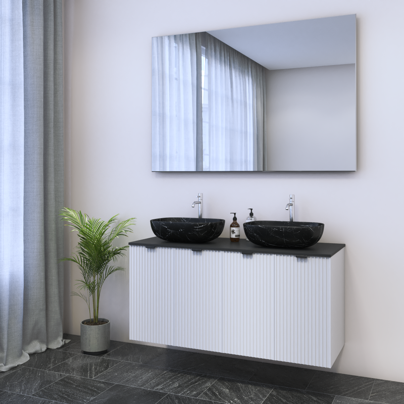 Nicole 4D 120 Double Sink Floating Bathroom Vanity - Meble Furniture