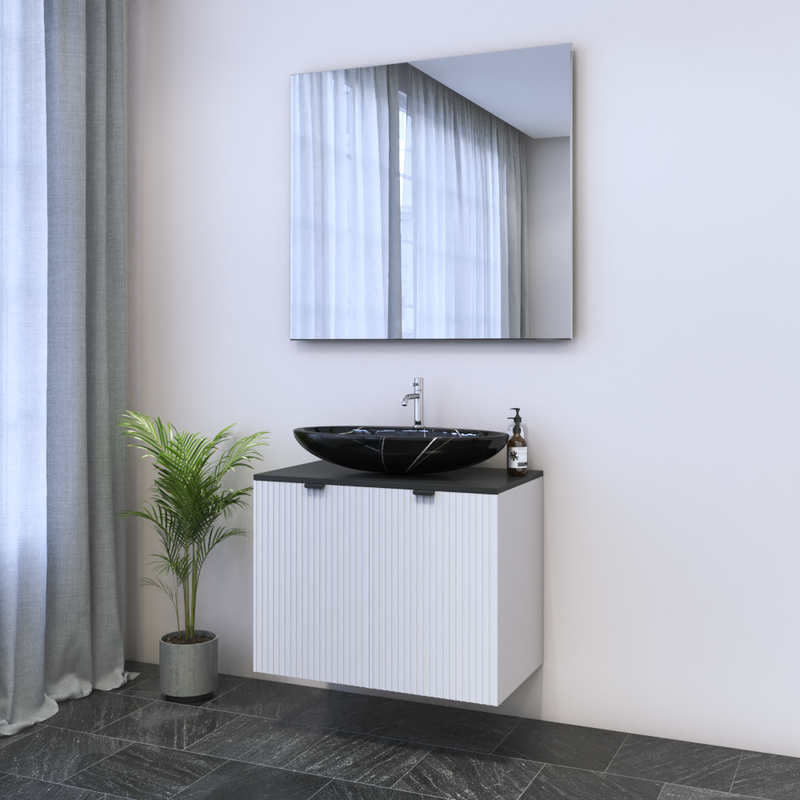 Nicole 2D 80 Floating Bathroom Vanity - Meble Furniture