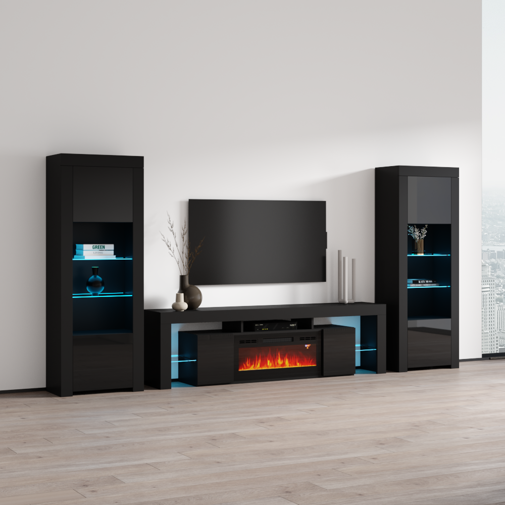 Soleo BL-EF BK-BK Entertainment Center - Meble Furniture