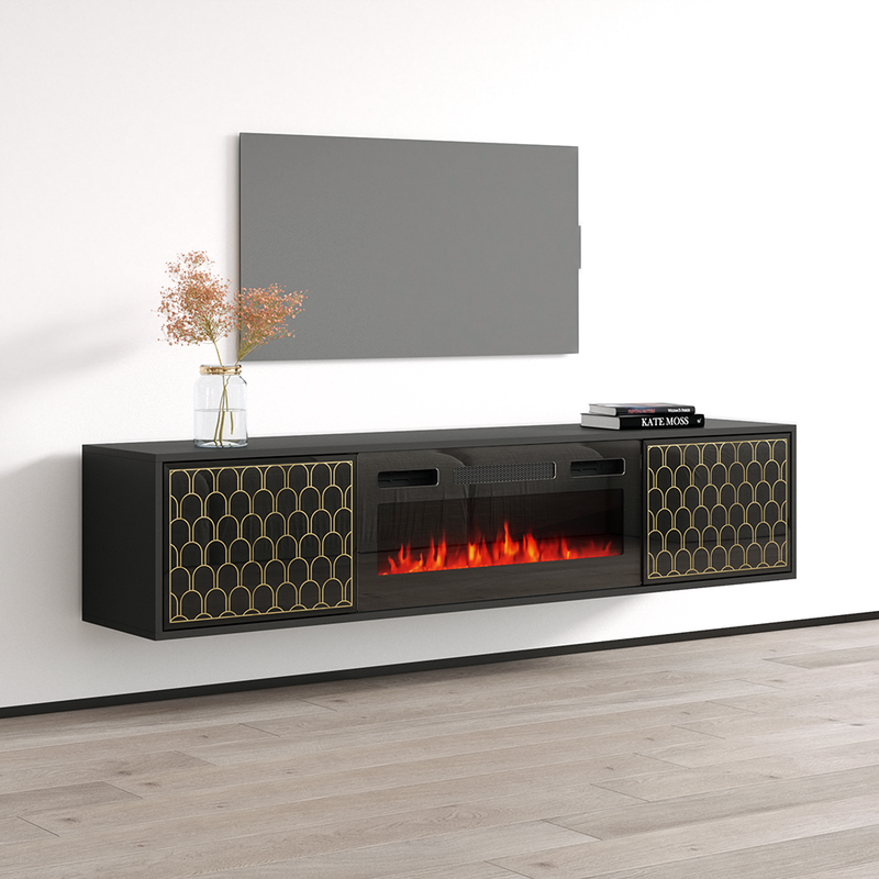 Karp BL-EF Fireplace TV Stand - Meble Furniture