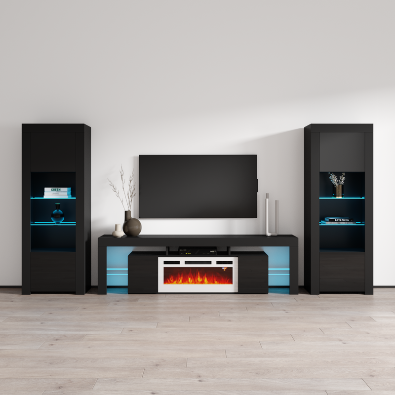 Soleo WH-EF BK-BK Entertainment Center - Meble Furniture