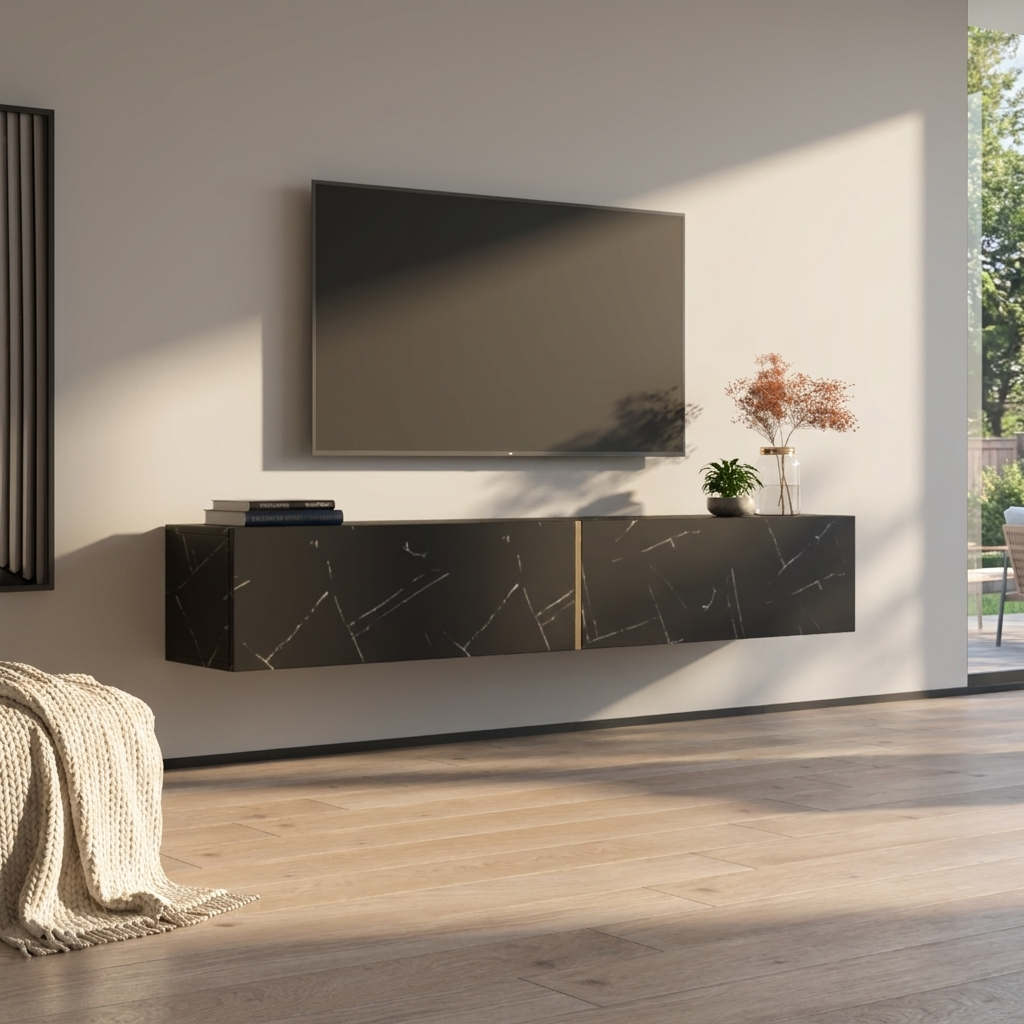 Marmur TV Stand, Black, photo 2 of 7