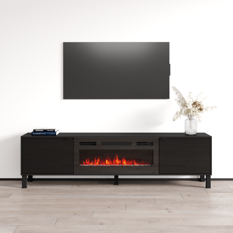 Rustico BL-01 Fireplace TV Stand - Meble Furniture