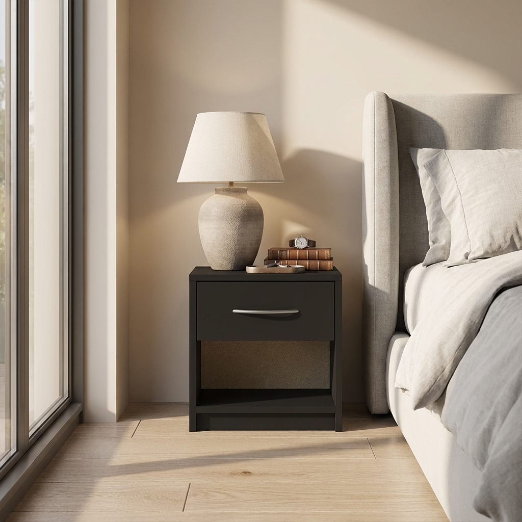 Polo 1D Nightstand, Black, photo 2 of 6