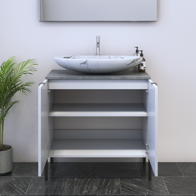 Nicole 2D 80 Floating Bathroom Vanity - Meble Furniture