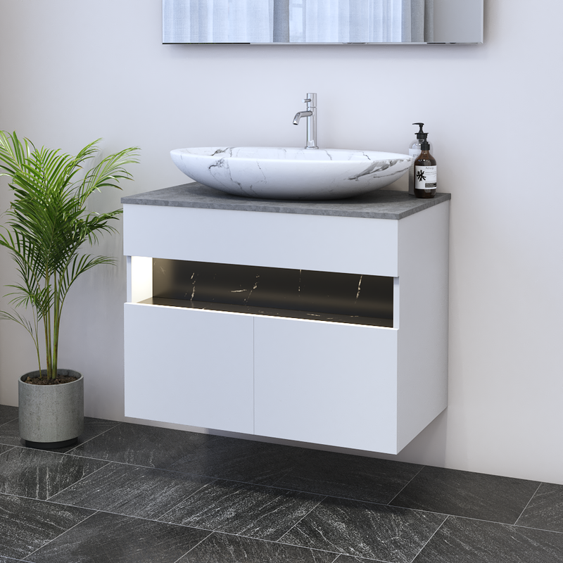 Laguna 2D 80 Floating Bathroom Vanity - Meble Furniture