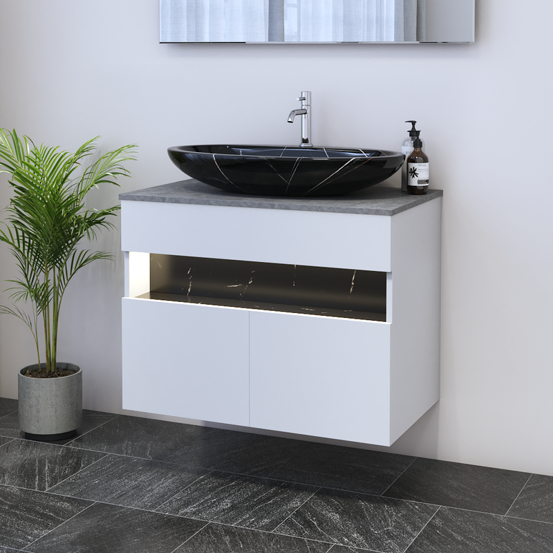 Laguna 2D 80 Floating Bathroom Vanity - Meble Furniture