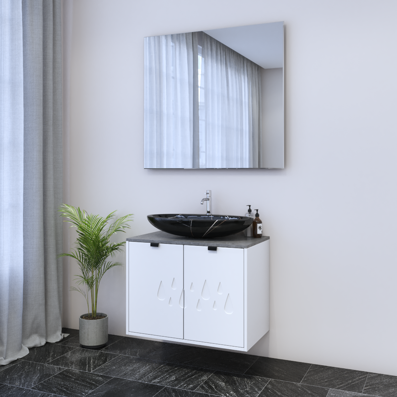 Teardrop 2D 80 Floating Bathroom Vanity - Meble Furniture