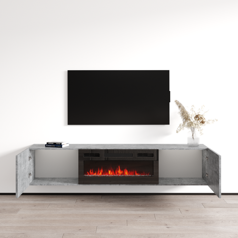Baja BL-EF Floating Fireplace TV Stand - Meble Furniture