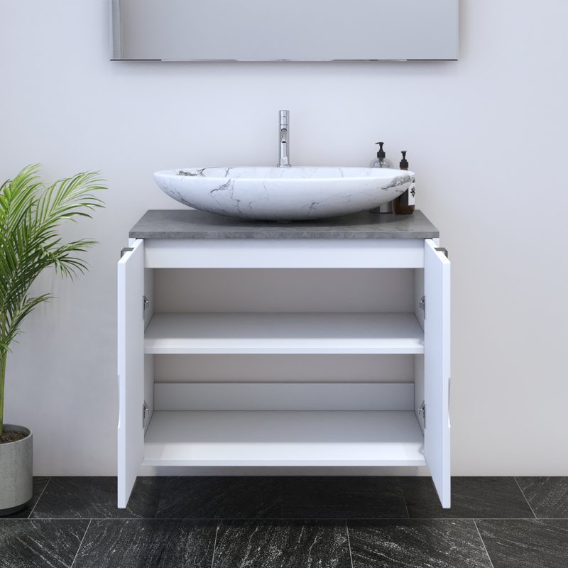 Teardrop 2D 80 Floating Bathroom Vanity - Meble Furniture