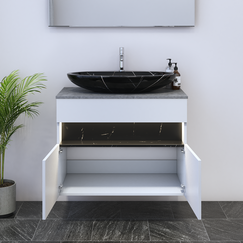 Laguna 2D 80 Floating Bathroom Vanity - Meble Furniture