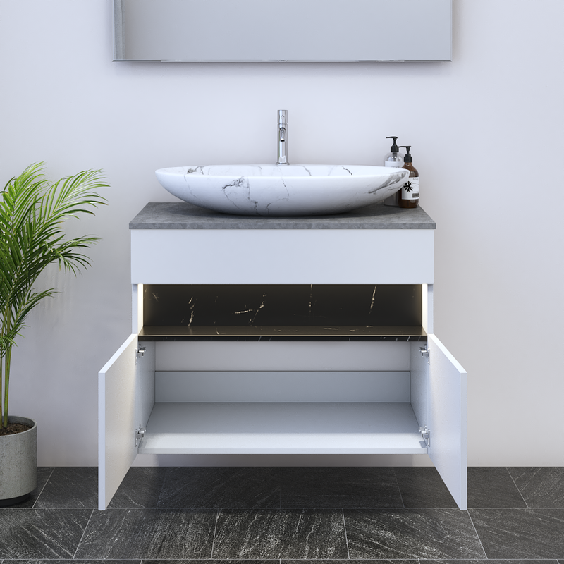 Laguna 2D 80 Floating Bathroom Vanity - Meble Furniture