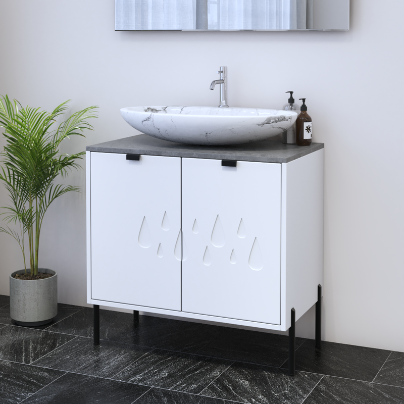 Teardrop 2D 80 Floating Bathroom Vanity - Meble Furniture
