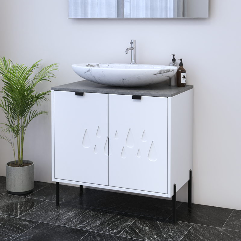 Teardrop 2D 80 Floating Bathroom Vanity - Meble Furniture