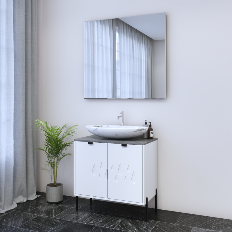 Teardrop 2D 80 Floating Bathroom Vanity - Meble Furniture