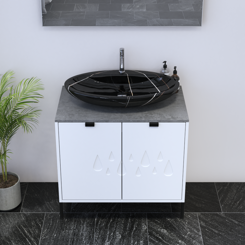 Teardrop 2D 80 Floating Bathroom Vanity - Meble Furniture