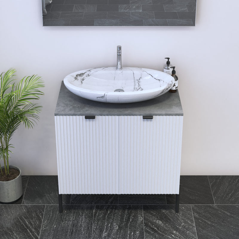 Nicole 2D 80 Floating Bathroom Vanity - Meble Furniture