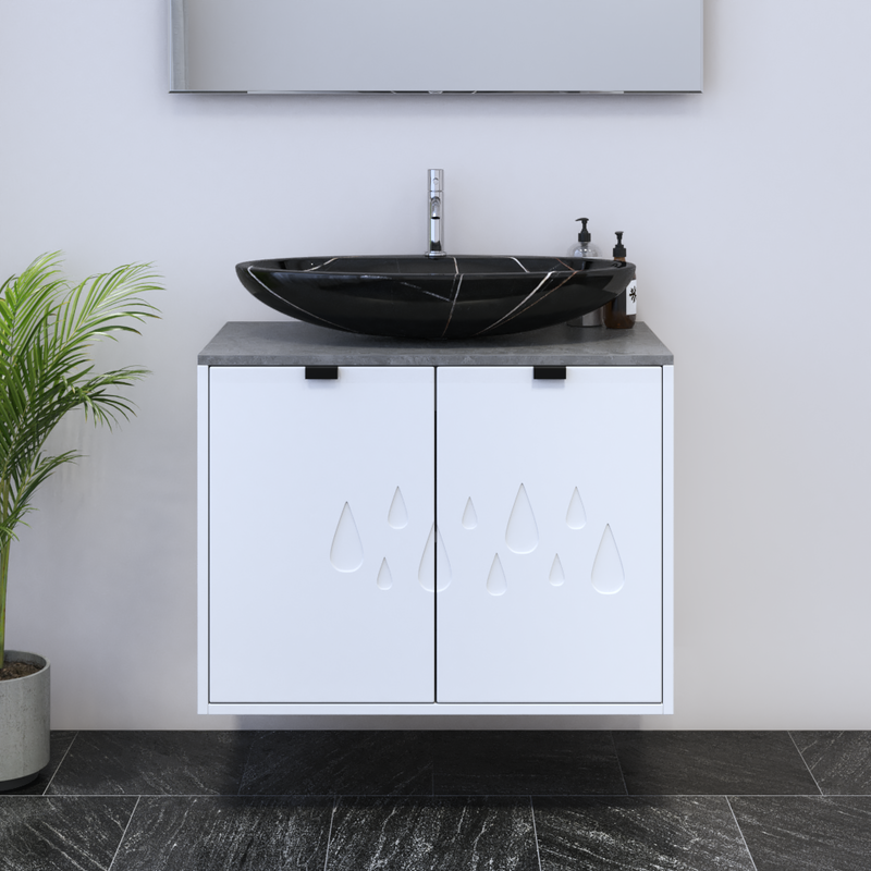 Teardrop 2D 80 Floating Bathroom Vanity - Meble Furniture