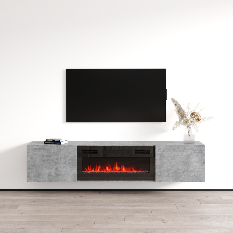 Baja BL-EF Floating Fireplace TV Stand - Meble Furniture
