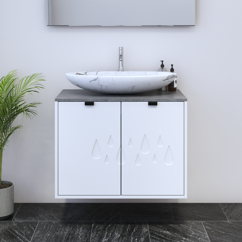 Teardrop 2D 80 Floating Bathroom Vanity - Meble Furniture