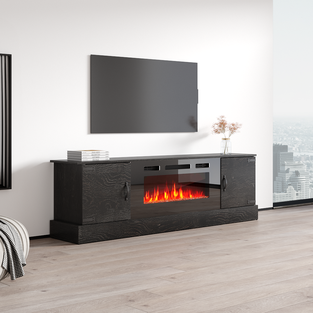 Carmen BL-EF Fireplace TV Stand - Meble Furniture