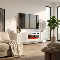 Cali WH-EF Wall Mounted Electric Fireplace 72" TV Stand - Meble Furniture