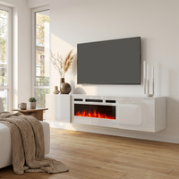 Cali WH-EF Wall Mounted Electric Fireplace 72" TV Stand - Meble Furniture