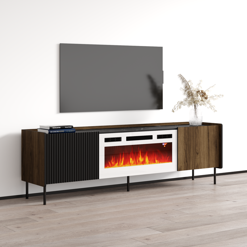 Brandy 180 WH-EF Fireplace TV Stand - Meble Furniture