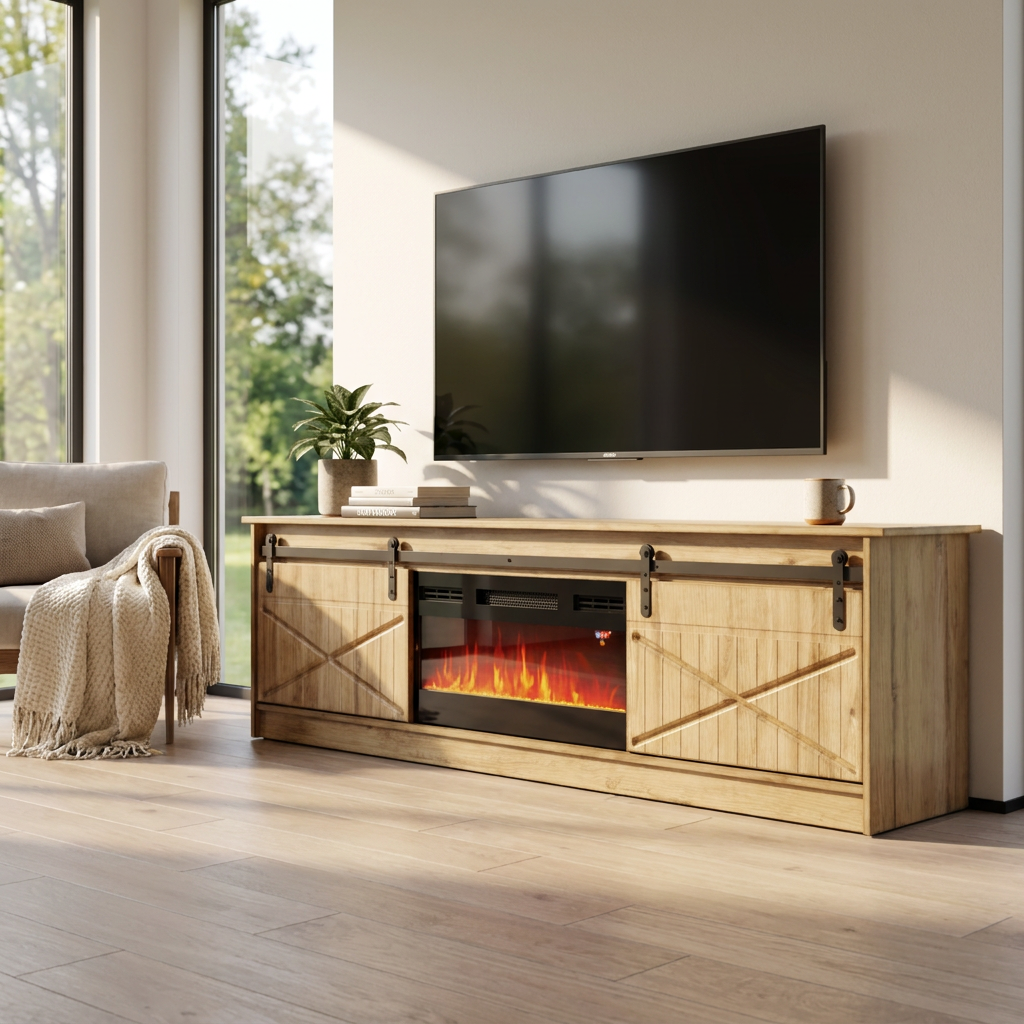 Granero BL-EF Fireplace TV Stand