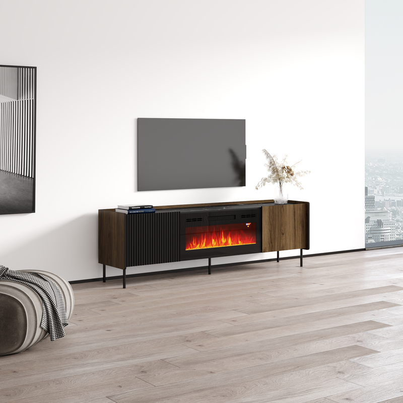 Brandy 180 BL-EF Fireplace TV Stand - Meble Furniture