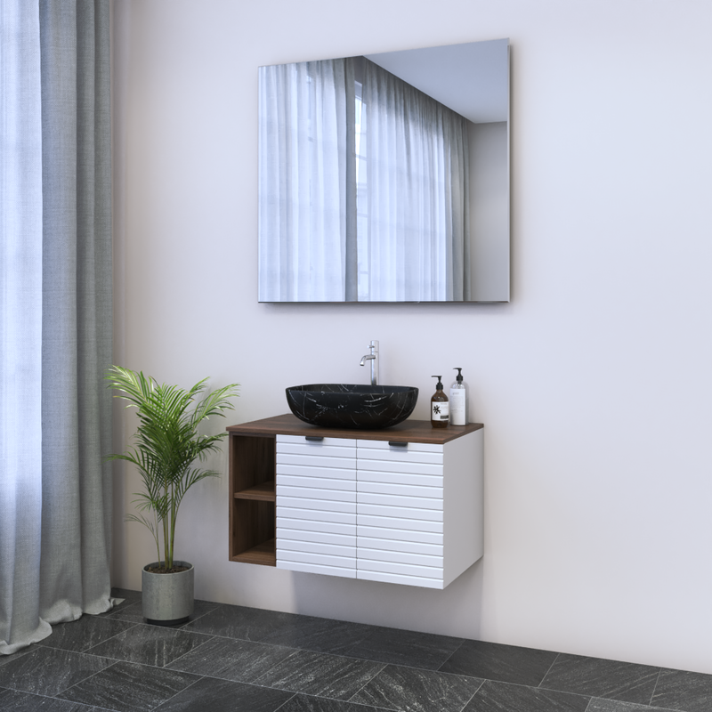 Capri 2D 60 Floating Bathroom Vanity with Shelf - Meble Furniture