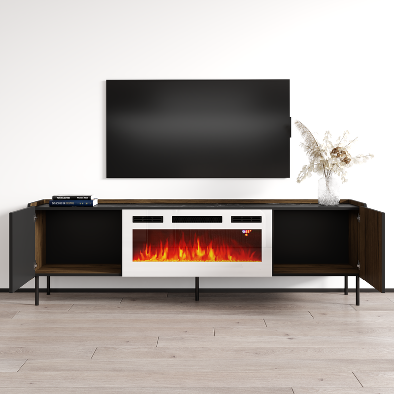 Brandy 180 WH-EF Fireplace TV Stand - Meble Furniture