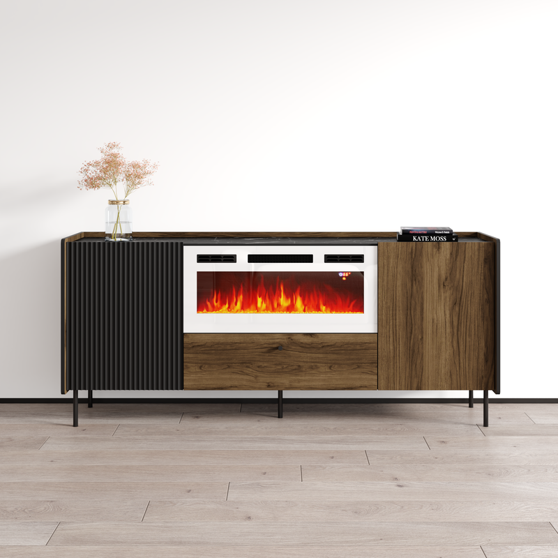 Brandy 180 WH-EF Fireplace Sideboard - Meble Furniture
