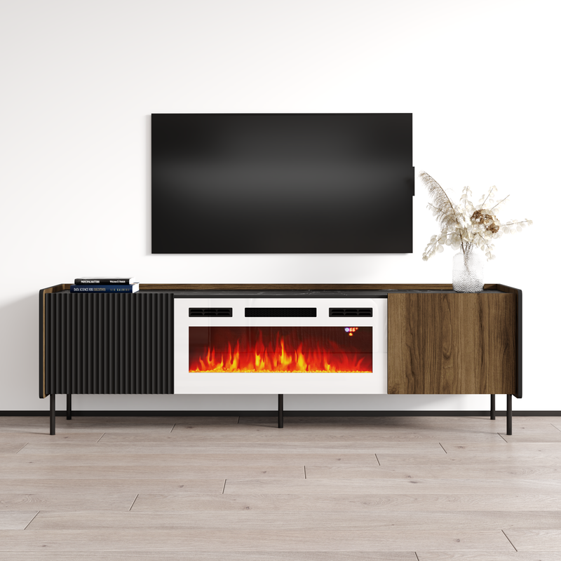 Brandy 180 WH-EF Fireplace TV Stand - Meble Furniture