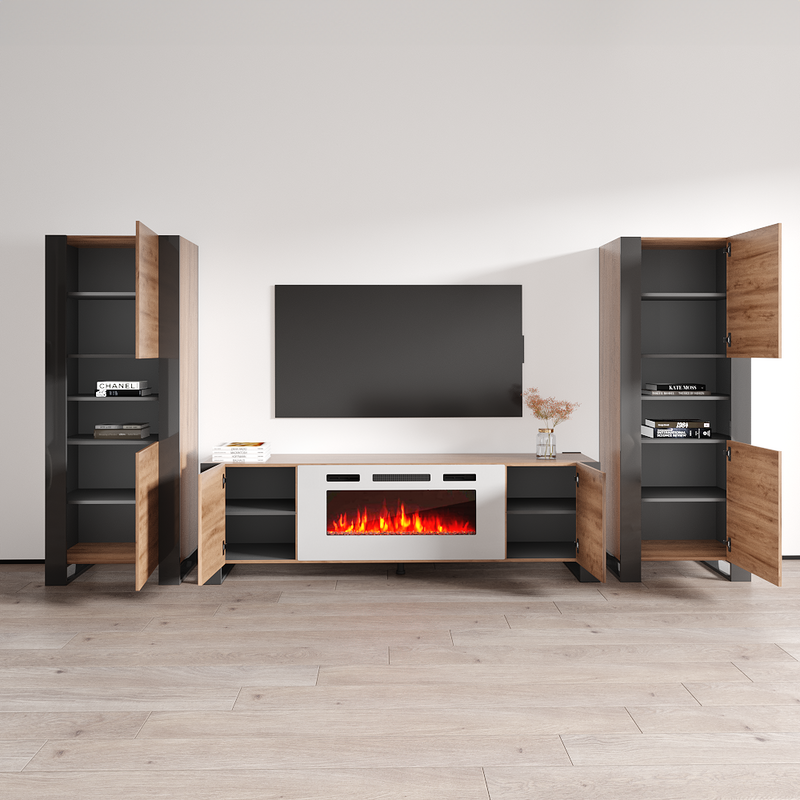Woody WH-EF Fireplace Entertainment Center - Meble Furniture