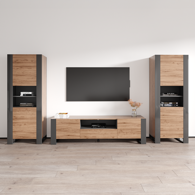 Woody TV Entertainment Center - Meble Furniture