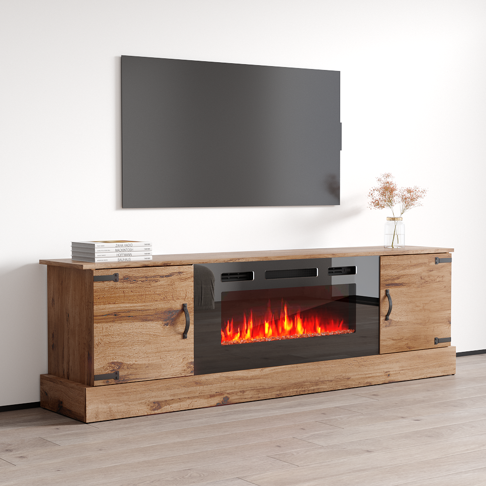 Carmen BL-EF Fireplace TV Stand - Meble Furniture