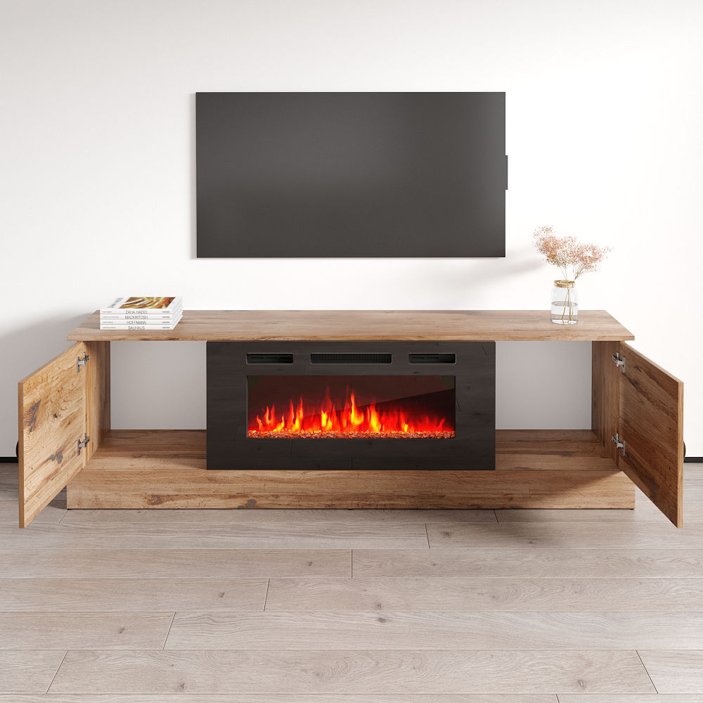 Carmen BL-EF Fireplace TV Stand - Meble Furniture