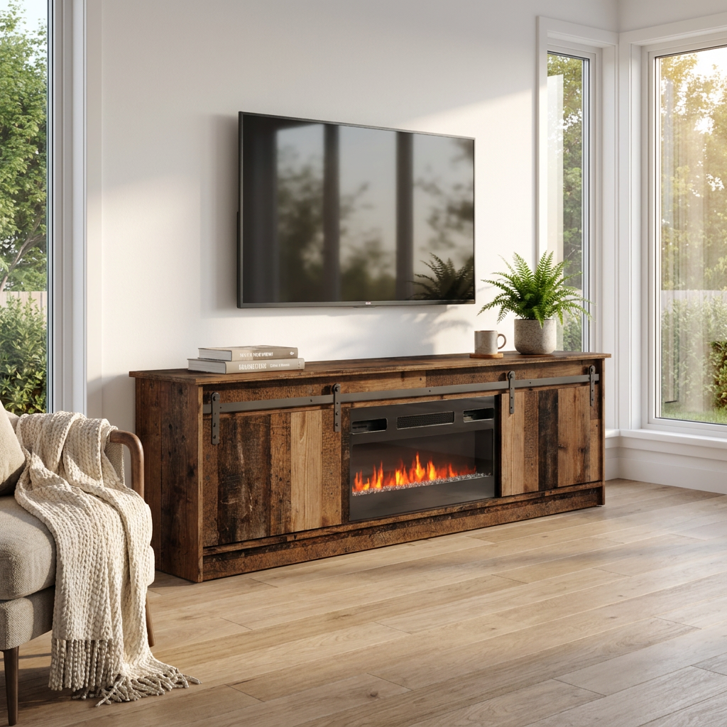 Granero 04 BL-EF Fireplace TV Stand