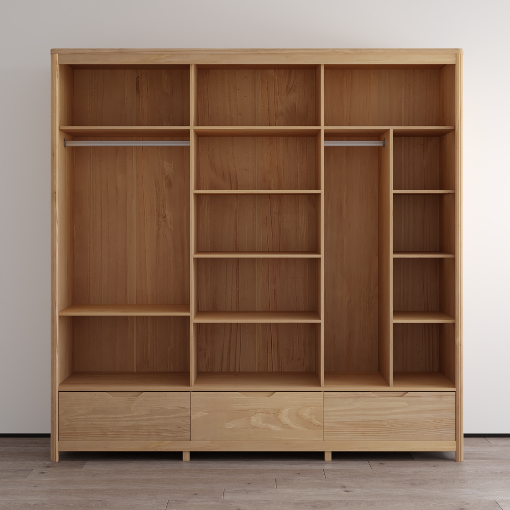 Nest Solid Wood 3D Wardrobe
