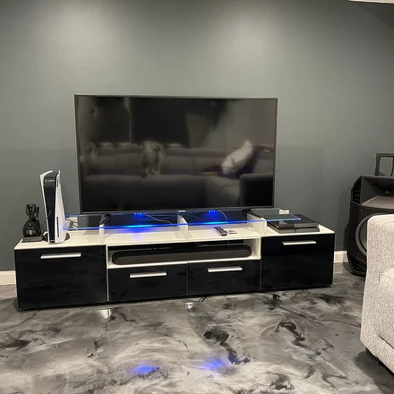 Evora high gloss discount tv stand